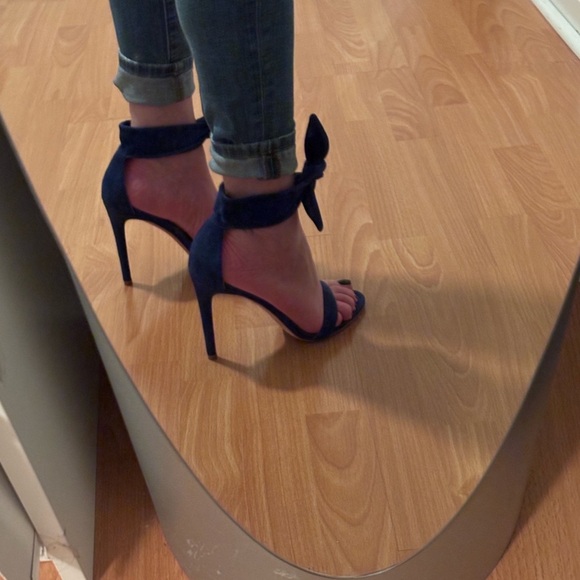 Marciano Royal Blue Ankle Strap Heels - Picture 3 of 9